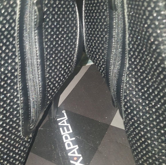 Black faux leather open toed booties - Picture 5 of 5